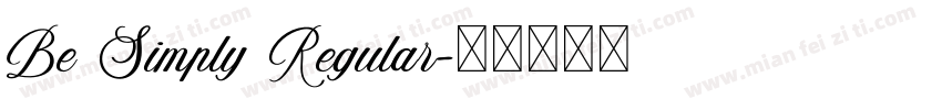 Be Simply Regular字体转换